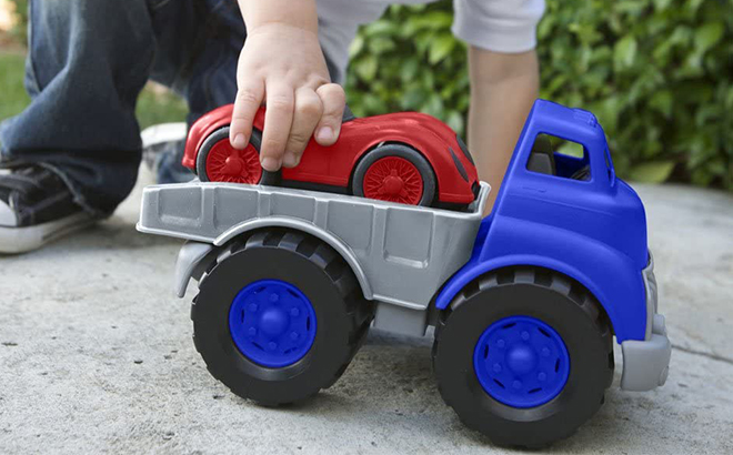 Green Toys Flat Bed Truck Race Car