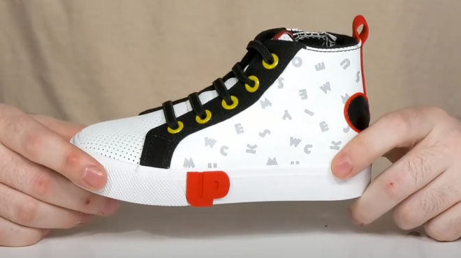 Ground Up Mickey Mouse Patch High Top Kids Shoes