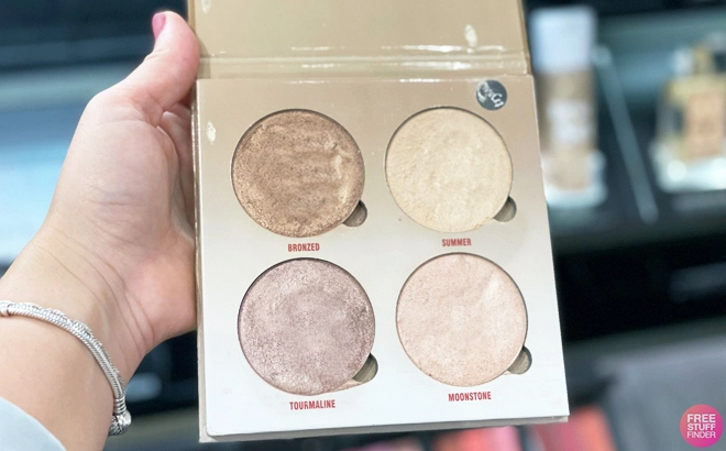 Hand Holding Anastasia Beverly Hills Glow Kit in Sun Dipped Shades