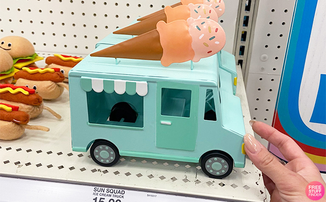 Hand Holding Sun Squad Ice Cream Truck Decor at Target