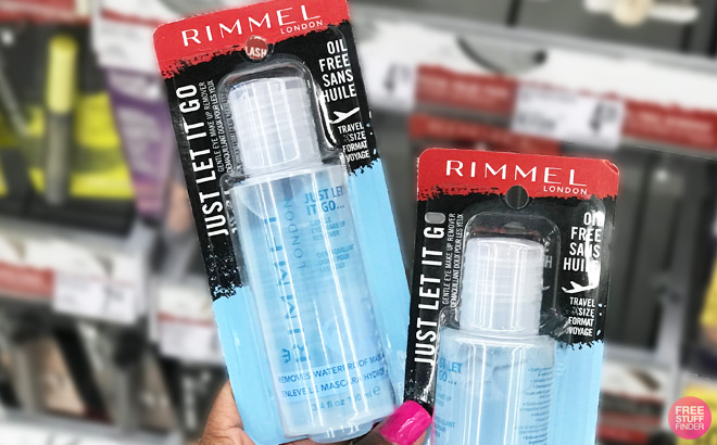 Handholding Two Rimmel Eye Makeup Remover