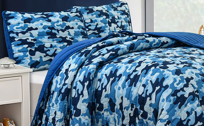 Home Main Camouflage 3 Piece Quilt Set