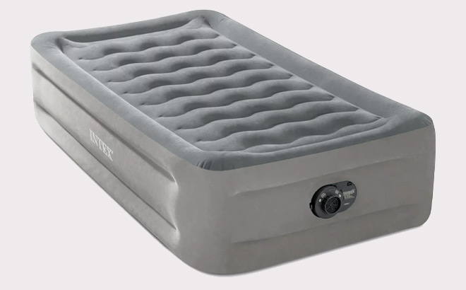 Intex 18 Inch Twin Air Mattress Bed with Built in Pump