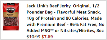 Jack Links Beef Jerky Original Half Pounder Checkout