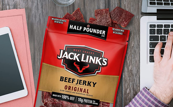 Jack Links Beef Jerky Original Half Pounder at Amazon