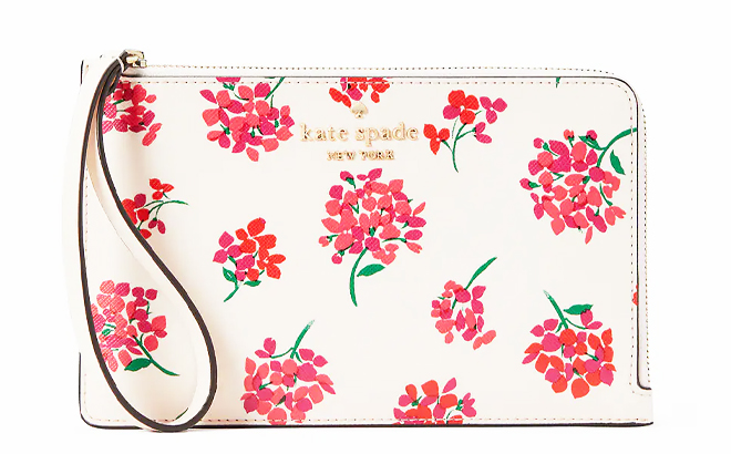 Kate Spade Staci Floral Medium L Zip Wristlet