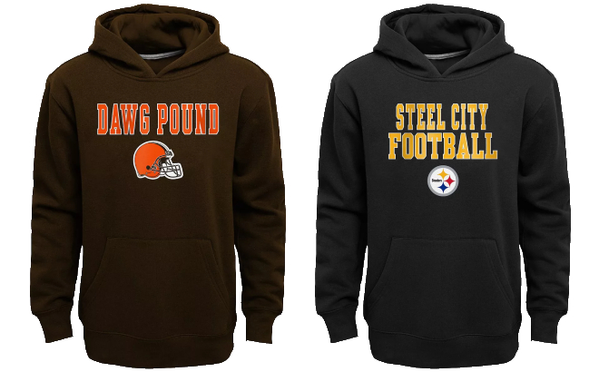 Kids Cleveland Browns and Pittsburgh Steelers Hoodie