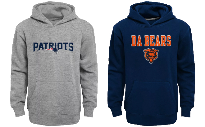 Kids New England Patriots and Chicago Bears Hoodie