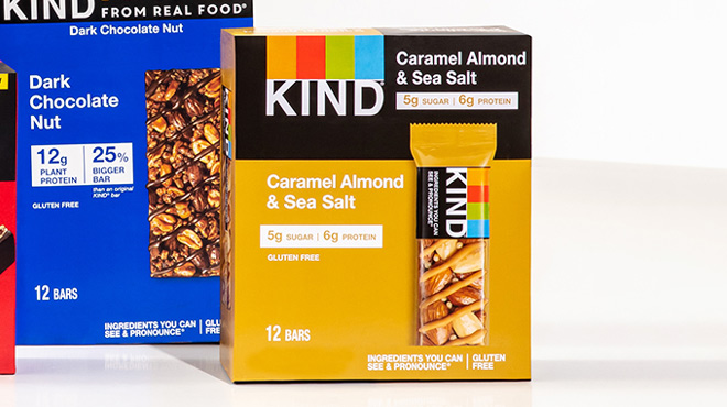 Kind Healthy Snack Bars 12 Count Pack on a Tabletop