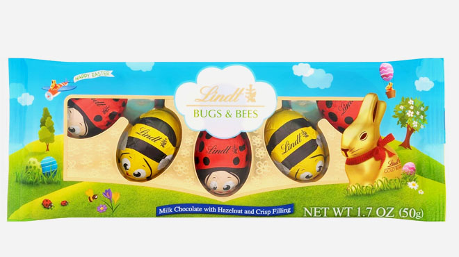 Lindt Bugs Bees Milk Chocolate Candy 5 Count