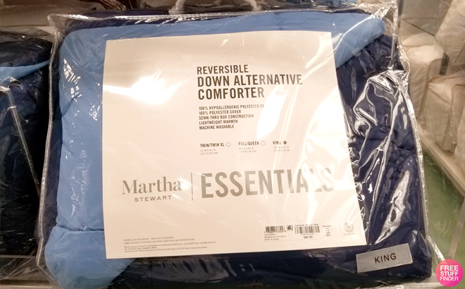 MARTHA STEWART ESSENTIALS Down Alternative Solid Reversible Comforter King