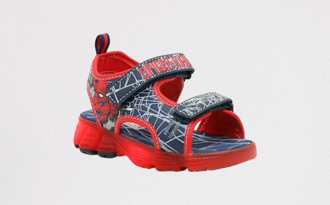 Marvel Spiderman Kids Sandals In Navy And Red Color