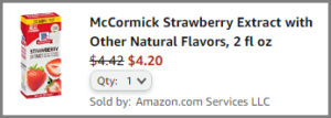 McCormick Strawberry Extract Subscribe Save Discount at Amazon