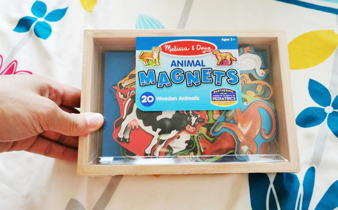 Melissa Doug 20 Wooden Animal Magnets in a Box