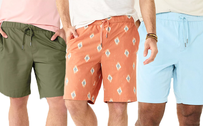 Mens Sonoma Goods For Life Pull On 9 inch Shorts in Three Colors