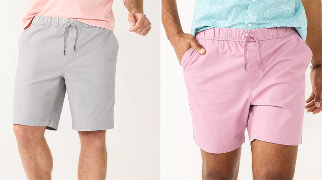 Mens Sonoma Goods For Life Pull On 9 inch Shorts in Two Colors