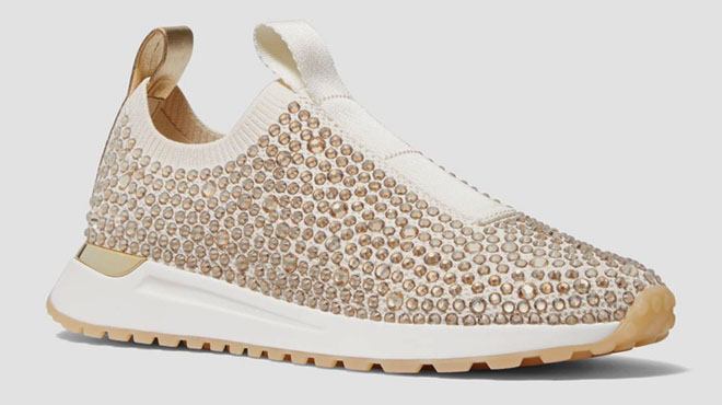 Michael Kors Bodie Embellished Mesh Slip On Trainer