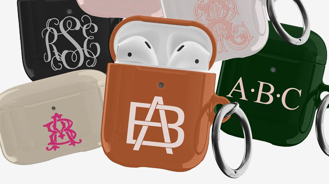 Monogrammed Air Pod Cases at Jane