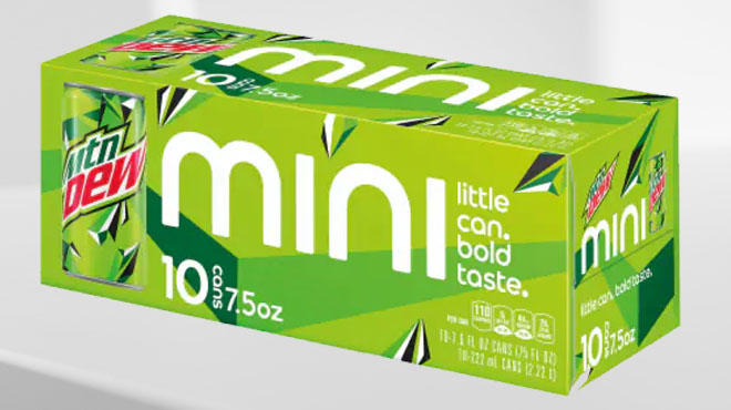 Mountain Dew Soda Mini 10 Pack Cans