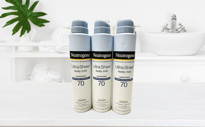 Neutrogena Body Mist Sunscreen Spray 3 Pack