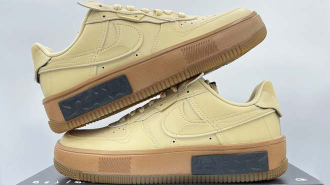 Nike Air Force 1 Fontanka Womens Shoes in Sesame Color