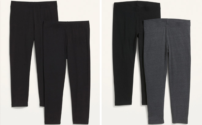 Old Navy Women's High-Waisted Cropped Leggings 2-Pack 