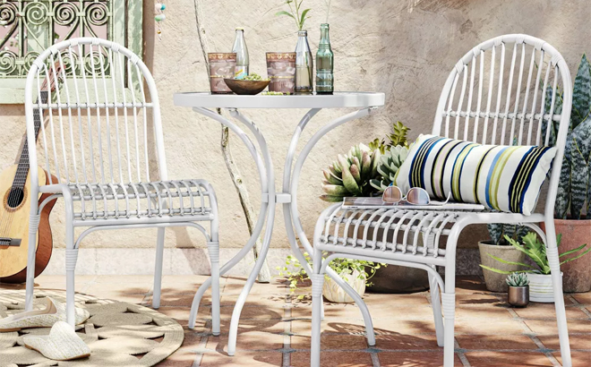 Opalhouse Myrtle Metal Patio Bistro 3 Piece Set