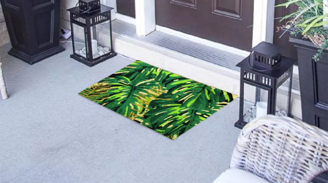 Outdoor Heavy Duty Coir Mat New Floral