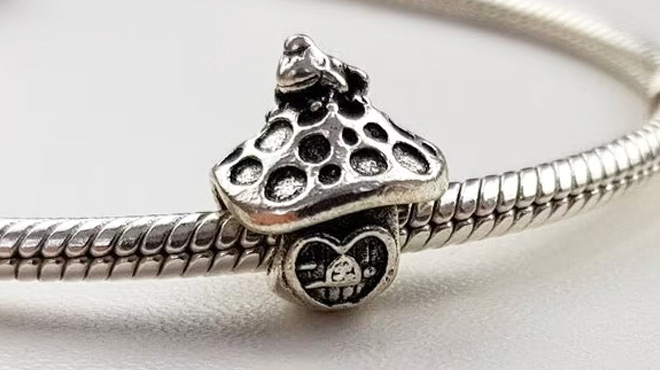 Pandora Silver Mushroom Frog Charm