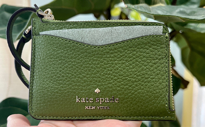 Person Holding Kate Spade Leila Small Card Holder Wristlet