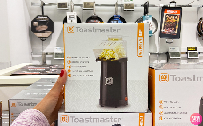 Person Holding Toastmaster Mini Popcorn Popper