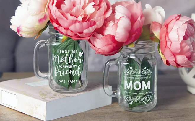 Personalized Mason Jar Vase