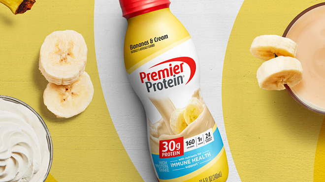 Premier Protein Shake Bananas and Cream Flavor