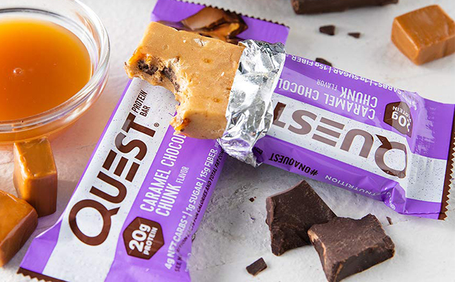 Quest Nutrition Caramel Chocolate Chunk Protein Bars 12 Count