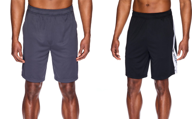 Reebok Mens Ebony and Black Charger Training Shorts