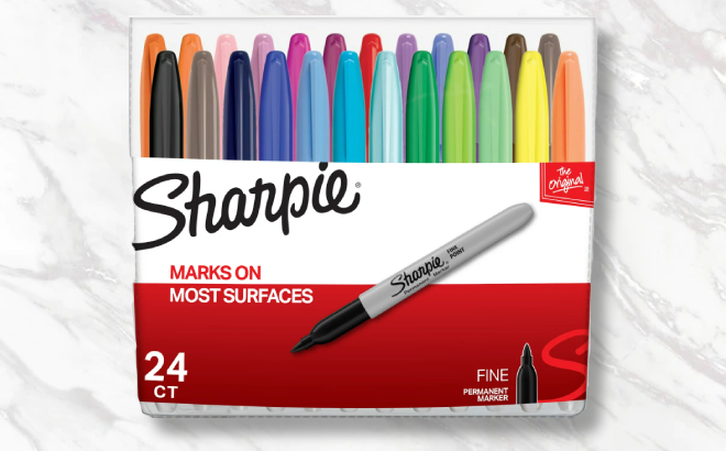 Sharpie Permanent Fine Tip Markers, Black, 24 Count - Sam's Club