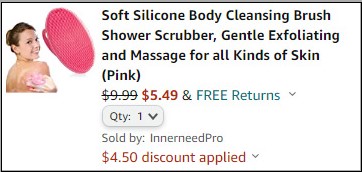 Shower Scrubber Checkout Info