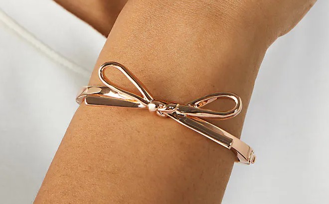 Skinny Mini Bow Bangle Rose