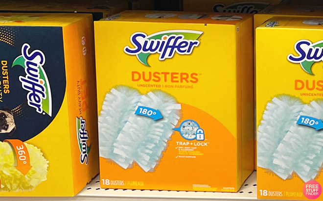 Swiffer Duster Refills 18 Count on a Shelf