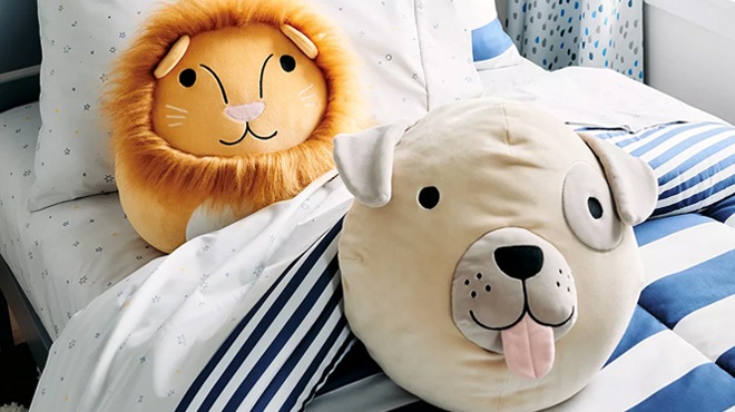 The Big One Kids Pug and Lion Pillow