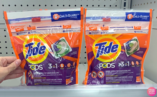 Tide Pods Laundry Detergent Spring Meadow 16 Pacs each Value Pack of 2