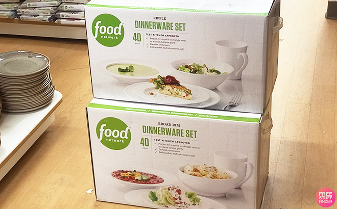 Two Boxes Of Food Network 40 Piece Dinnerwear Set