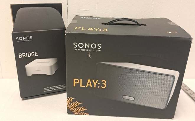 Two Boxes of Sonos Play 3 Wireless speaker