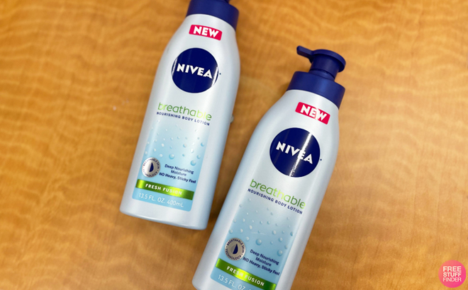 Two Nivea 13 5 Ounce Breathable Nourishing Body Lotions