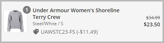 Under Armour Womens Shoreline Terry Crew Order Summary