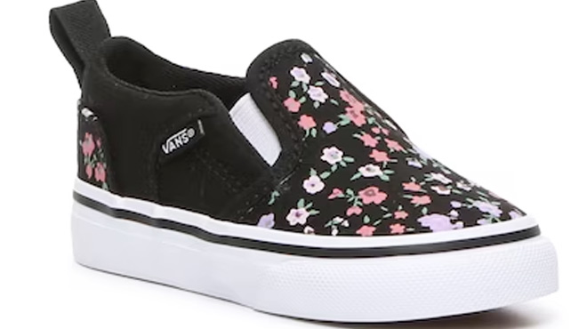 Vans Asher Ditsy Floral Slip On Kids Sneakers