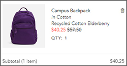 Vera Bradley Elderberry Campus Backpack Checkout