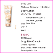 Victorias Secret Buy 2 Get 3 FREE Mists Lotions Checkout