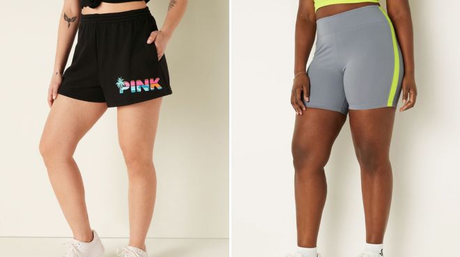 Victorias Secret PINK Campus Sweat Shorts and Biker Shorts