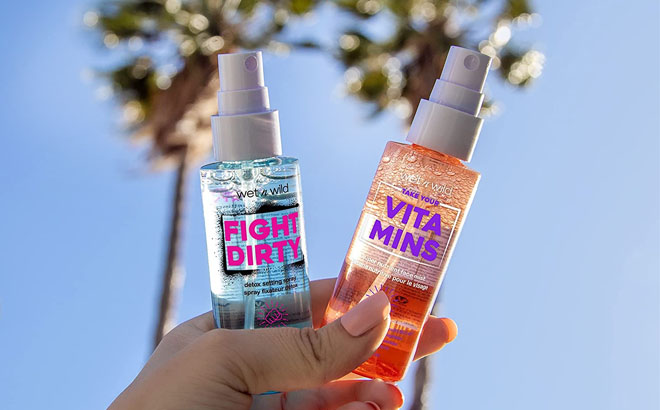 Wet n Wild Fight Dirty Detox Setting Spray and Wet n Wild Take Your Vitamins Super Nutrient Face Mist